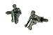 Mens Designer Fashion Cufflinks - Bowler - For Bowling Enthusiast Image