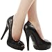 Camas Buckle High Heel Pump BLACK