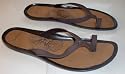 Womens' beautiful brown casual toe post leather upper/lining sandals. UK