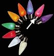 Pack of 25 LED C9 Pink Replacement Christmas Light Bulbs