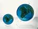 Blue Green Earthsphere, 12 Diameter, Sculptured Base