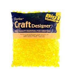 Pony Beads, Acid Yellow Trans, 6 x 9mm, 720pc Pkg