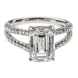 Platinum Emerald Cut Diamond Ring, (GIA Certified 4.06 ct, K Color, VS1 Clarity), Size 6
