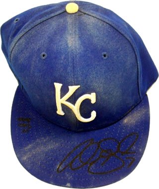 Alex Gordon Autographed/Hand Signed 2007 Game-Used Kansas City Royals Baseball Cap