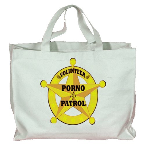 VOLUNTEER PORNO PATROL Totebag (Cotton Tote / Bag)