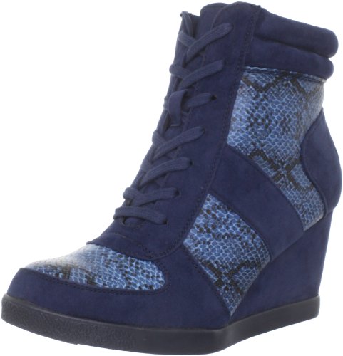 Wanted Shoes Women's Delancey Fashion Sneaker,Navy,8.5 M US