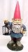 Garden Gnome Holding Tea Light Lantern Statue Candle