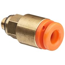 SMC KQ2H05-32A Brass Push-to-Connect Tube Fitting, Adapter, 3/16" Tube OD x 10-32 UNF Male
