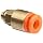 SMC KQ2H05-32A Brass Push-to-Connect Tube Fitting, Adapter, 3/16" Tube OD x 10-32 UNF Male