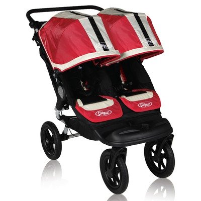 City Elite Double Stroller in Red Sport Color: Black Sport