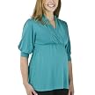 Liz Lange&reg; Shawl Collar V-Neck Top - Blue