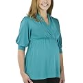 Liz Lange&reg; Shawl Collar V-Neck Top - Blue