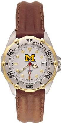 Michigan Wolverines M All Star Watch with Leather Band - Women's