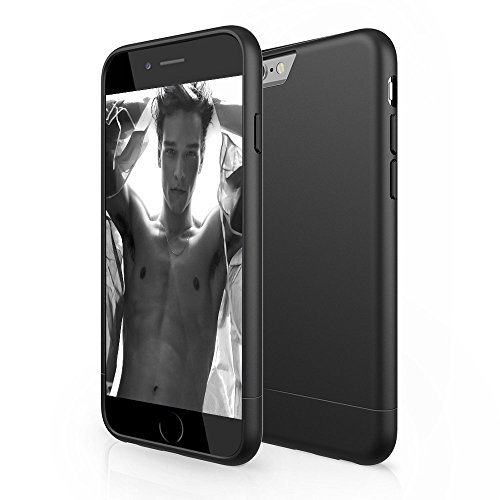 iPhone 6 Case, ACEPower® [Lifetime Warranty] Ultimate Protection Scratch Proof Soft Interior with Vibrant Trendy Color Slider Style Hard Case for iPhone 6 (4.7 inch) - Black / Black