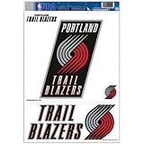 Portland Trail Blazers Official Logo 11"x17" Ultra Decal Window Cling Set