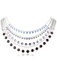 Nine West "Studded Statement" Multi-Tone Drama Collar Necklace, 18"