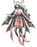 Garnet Fairy with Light Red and Pink Gemstones Women's Pendant Necklace Wicca Wiccan Pagan Metaphysical Spiritual Jewelry Amulet