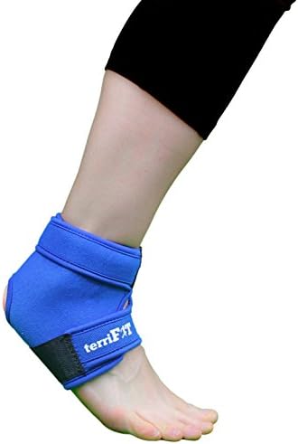 Sprained Ankle Stabilizing Brace - Adjustable Neoprene Ankle Stabilizer Brace - Lightweight Design For Daily or Extended Use - Daily Mild to Medium Support Brace (L, Blue)
