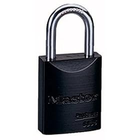 Master Lock 6835BLK Safety Series Padlock, Aluminum Body, 2-Inch, Black
