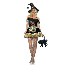 Sexy 2Pc Black Widow Witch Halloween Costume