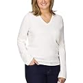 Merona&reg; Collection Merino Long Sleeve V-Neck Sweater - White