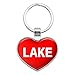 Metal Keychain Key Chain Ring I Love Heart Names Male L Lace - Lake