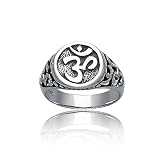 Bling Jewelry .925 Sterling Silver Open Knotwork Aum Om Ring
