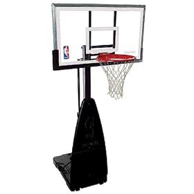 Spalding 68454 Portable Basketball Hoop with 54 Inch Glass Backboard by 