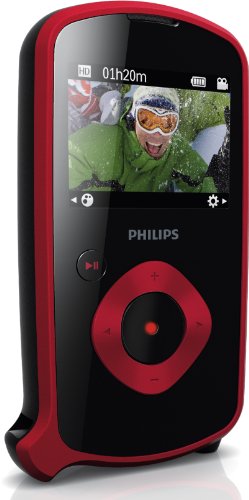 Philips CAM150RD/00 HD-Camcorder (5,1 cm (2 Zoll) Display, 5-fach digital Zoom, HDMI, USB 2.0)