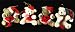 Club Pack of 144 Plush Mr. & Mrs. Santa Claus Bear Christmas Ornaments