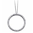 Circle Diamond Slide Pendant Necklace