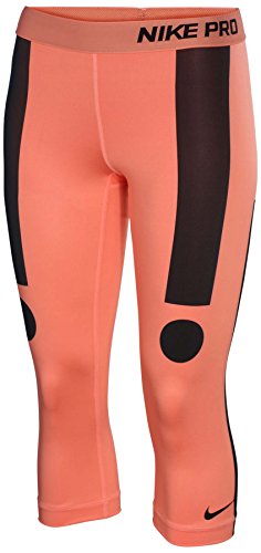 Nike Women's Dri-Fit Pro Circulo Capri Training Pants-Coral Pink