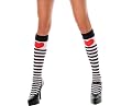 Darling Striped Knee High Stockings with Heart at Top