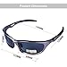 Polarized Sport Mens Sunglasses for Baseball Fishing Golf Running Cycling, Poshei P07 Fashion Women Sunglasses and Men Sunglasses with Tr90 Unbreakable Superlight Frame (Grey&Black)