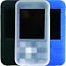 Kroo Silicone Skin Case For Creative Zen Mozaic (Clear/Black/Blue)