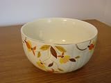 Hall's Jewel Tea Small Mixing Serving Bowl - Autumn Leaf Design