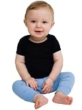 American Apparel Infant Baby Rib Legging -black