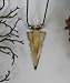 Bone Arrowhead Black Leather Necklace...