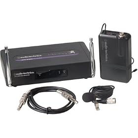 Audio-technica Black High Quality VHF ATW251 175.0MHz Lapel Radio Microphone Consisting of ATWT201 Body Pack Transmitter, ATWR250 Receiver, ATW829CW Lapel Condenser Microphone, Power Supply and Carry Case