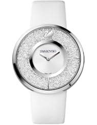 Swarovski Crystalline White Dial Calfskin Leather Strap Quartz Ladies Watch 1135989