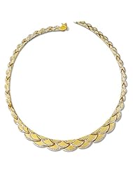 14K Yellow Gold 7.25" 8.0mm Diamond Cut Texture Fish Scale Like 2 Tone Fancy Bracelet With Pear Shape Clasp
