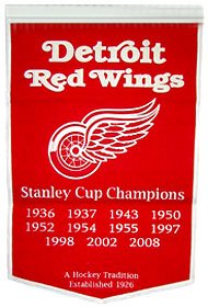 Detroit Red Wings 24 x 36 NHL Dynasty Banner from Winning Streak Sports