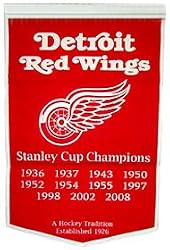 Detroit Red Wings 24"x36" Wool Dynasty Banner - Hockey Sports Merchandise