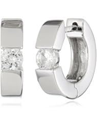 Sterling Silver Hoop Earrings (1/2cttw)