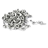 uxcell　蝶ナット 　ウィングナット　ナットファスナー　炭素鋼　40個入り　シルバートーン　ハードウェア