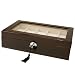 10 Watch Box Ebony Finish Large Compartments High Clearance Glass Top 10 Watch Box Ebony Finish Large Compartments High Clearance Glass Top