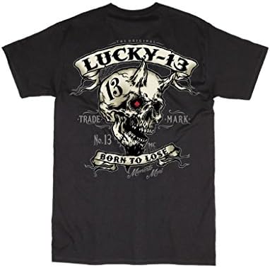 Lucky 13 Evil Skull T-Shirt Black