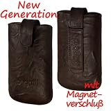Produkt-Bild: **NEUE GENERATION MIT MAGNETVERSCHLU&szlig;** Bugatti Leather Unique tobocco / tobacco Tasche f&uuml;r Ihr Apple iphone 3G / 3GS / Apple iphone 4 / 4S / 4G inkl. dem Original YAYAGO Clean-Pad