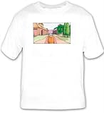 T-shirt with man, Latvia, trees, Europe, landscape, farmer, landlord, sky