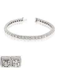 4.00ct tw Diamond Antique Look Tennis Bracelet 14k Gold 7 Inch